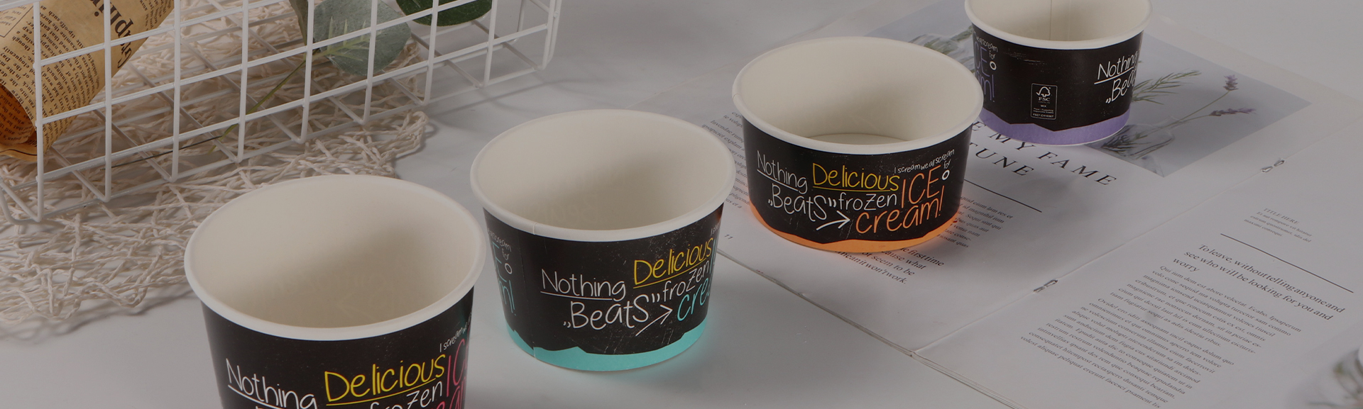 Cană de hârtie pentru înghețată